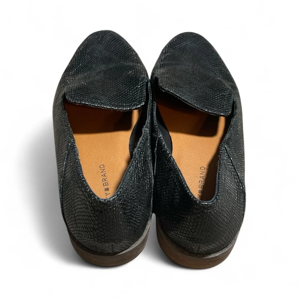 F3- Leather Upper Lucky Brand Black Women’s size 9  Loafers Flats